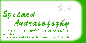 szilard andrasofszky business card